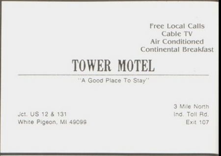 Tower Motel - Vintage Yearbook Ad